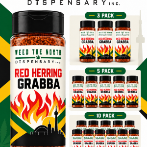 Weed The North Red Herring Grabba packaging and 3-pack, 5-pack and 10-pack options